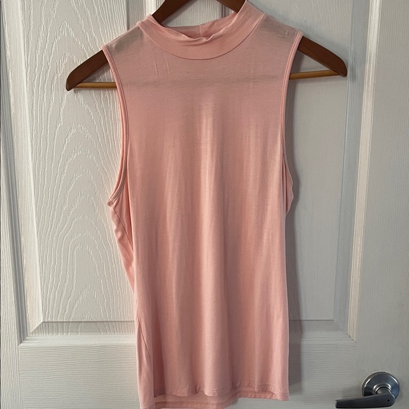 miami Tops - miami Sleeveless Mock Neck Tank Top in Pale Pink
